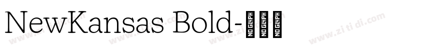 NewKansas Bold字体转换